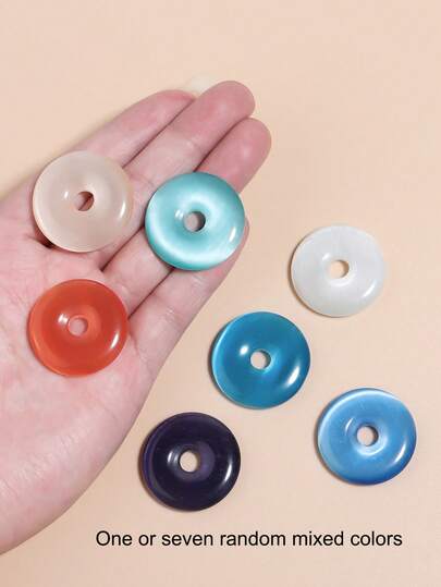 1/7PCs 6x29mm Mixed Color Flat Round Bulk Spacer Beads, With Versatility, Used For Jewelry Making Accessories, DIY Necklaces, Bracelets, Fashion Earrings, Decorative Beads For Creative Expression