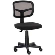 Ergonomic Office Chair, Height-Adjustable Swivel Chair, Space-Saving, Black - 黑色 - 查看 8