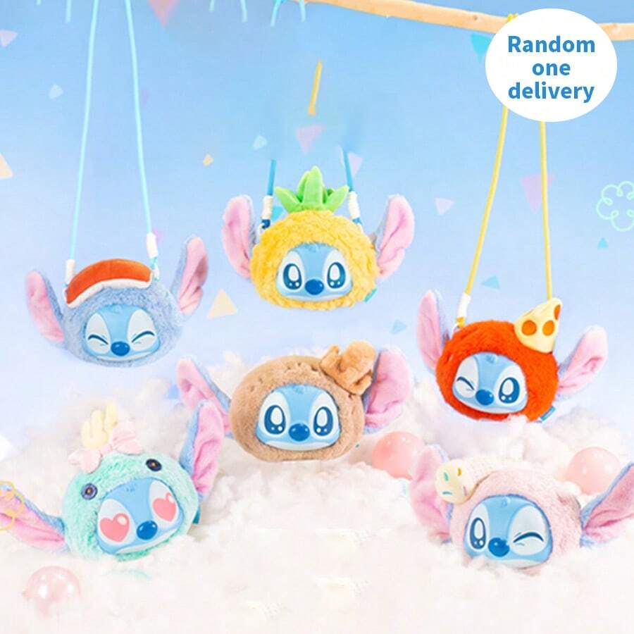 Miniso Disney Stitch Cute Random Blind Box Bag, Cartoon Design Adorable, Bag/Desktop Decor, Cute Birthday Gift, Polyester Material (Random 1 Piece Shipped) - Multicolor - View 1
