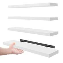 Tomnk 2pcs Floating Shelves For Wall, 22in,  Wall-Mounted, MDF Wood Room Decor, Rustic Wood Shelves For Bathroom, Living Room, Bedroom And Kitchen, Wall Shelves For Storage,Books,Room Decor - 彩色 - 查看 22