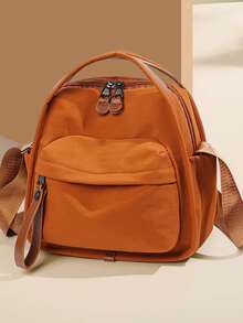 1pc Women's Nylon Square Shoulder Crossbody Bag, With Adjustable Strap, Scratch-Resistant And Durable, Can Hold Passport, Cash, ID, Credit Cards, Lightweight And Portable, Suitable For Commuting, Shopping, Work, Dating, Daily Travel And Other Occasions, Fashionable And Versatile. - Multicolor - View 5