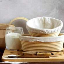 2-6pcs Natural Rattan Bread Proofing Basket Liners, Bread Baking Supplies - Beige - View 8