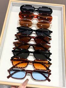 9pcs Black Leopard Print Orange Blue