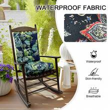 Outdoor Indoor Waterproof Seat Chair Outdoor & Indoor Waterproof Seat Chair Cushions With Ties Chair Back Cushion Recliner Seat Mat Outdoor Dining Chair Cushion For Patio Cushion Furniture - 綠色樹葉 - 查看 6