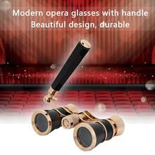 3x25 Tricolor Theater Binoculars (Red, White, Black) | Portable Glasses For Children (Opera And Concert) | Cute Mini Binoculars, Ideal Gift For Children, Shows And Sightseeing While Traveling - Black - View 4