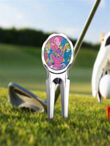 Golf Course Tool Golf Ball Marker Sublimation Metal Golf Course Tool - Multicolor - View 2