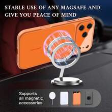 1pc Luxury Orange Glass Lens Protection Magnetic Wireless Charging Phone Case, Suitable For IPhone 17 Air 16 15 14 13 Pro Max Plus, Soft Silicone Back Cover - Orange - View 10