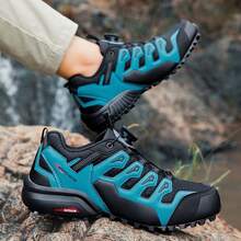 Men's Outdoor Hiking Boots Feature Excellent Shock Absorption And A Twist-Lock Buckle Design For Quick On/Off Wear, Ideal For Jogging - Blue - View 2