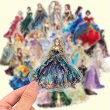 50 Pieces Of Castle Princess Transparent Laser Stickers - Perfect For Laptops, Water Bottles, Skateboards, Etc. - Ideal Holiday And Reward Gifts~~~Available For All Kinds Of Holidays~~~~ - Multicolor - View 2