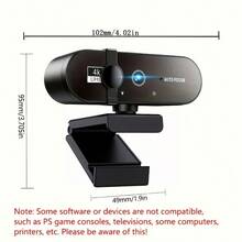 2K/4K/1080P Webcam, PC Webcam With Microphone, Auto Focus Full HD 1080P Computer Webcam - Multicolor - View 11