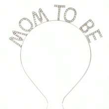 1 chiếc băng đô đính đá cho bà bầu, 1 chiếc, thích hợp để trang trí tiệc mừng em bé sắp chào đời, phụ kiện tóc cho tiệc bà bầu theo phong cách Châu Âu và Mỹ. - Nhiều màu - Xem 4