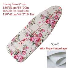1 件装耐用熨衣板布，新款加厚耐热熨衣板罩垫，通用洗衣用品，印花加厚款 - 彩色 - 查看 10