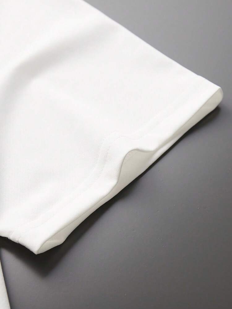 Camisetas De Pareja A Juego Para Él Y Ella - Diseño Gráfico De Corona Rey Y Reina, 100% Algodón 200gsm, Cuello Redondo Transpirable Manga Corta Para Noches Románticas Y Uso Casual - Blanco, para hombre - Añade 3