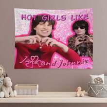 Fashion Blogger Tapestry Jake And Johnnie Poster Flag For Room Teen Girls Boys Indoor Outdoor Living Room Bedroom And College Dorm For Friends Gift - 粉色 - 查看 6
