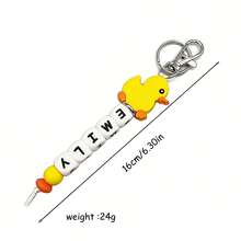 1pc Personalized Silicone Duck Keychain, Cute Animal Bag Charm, Name Pendant, Valentine's Day Gift, Daily Gift - Duck Keychain - View 8