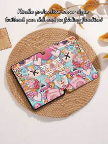 粉色绘画旅行款兼容iPad保护套，兼容iPad 9.7/10.2/10.5/10.9/12.9/Pro 11（第十代）、Galaxy Tab S6 Lite 10.4、Kindle Paperwhite（第十二代，2024年）、Kindle（第十一代，2022年），柔软防震，智能支架/自动唤醒/睡眠功能 - 彩色 - 查看 10