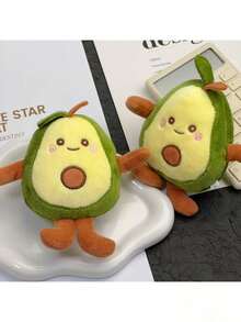 14cm Cute Avocado Plush Doll, Fruit Shaped Home Decor Plush Fruit Doll, Suitable As Gift For Friends, Valentine's Day, Party, Mother's Day - Multicolor - View 4