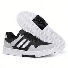 Men's Casual Street Sneakers, Premium Skater Line, Comfortable, New Release, Fast Shipping. - ĐEN XÁM - Xem 3
