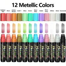 1 支 15 毫米宽头永久性记号笔，防水防褪色，适用于岩石、木材、玻璃、轮胎、帆布、陶瓷、织物、涂鸦、补漆，大容量工艺记号笔，适用于学校用品、返校 - 寬頭15mm丙烯馬克筆 - 查看 24