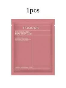 6片装胶原蛋白深层补水面膜 - 富含玻尿酸和烟酰胺，不含酒精，胶原蛋白面膜，抗衰老，深层补水，抚平细纹，夜间面膜，提亮肤色，紧致肌肤，细致毛孔，即刻焕发光彩 | 男女通用，适合所有肤质，浅米色，返校季，情人节礼物。3片/1片