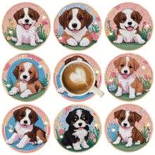 8 buc model emoționant de cățeluș 5D DIY Diamond pictură suporturi set cu suport, stras strălucitor art covorașe pentru decor confortabil acasă și cadouri pentru iubitorii de câini - Multicolor - Vizualizare 2