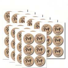 6/30张“即将成为宝宝”感谢宾客贴纸，适用于婴儿派对和性别揭晓派对 - 2英寸自粘标签，印有“谢谢”字样，棕色、粉色、蓝色、条纹 - 可用于派对礼品袋、礼品盒和装饰品，以及派对装饰 | 可爱设计 | 光面 - 彩色 - 查看 5