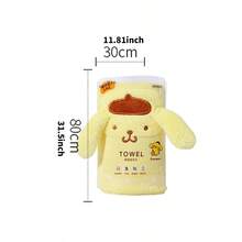 Miniso Khăn bông san hô Sanrio Pompompurin, thêu hình chú chó Pudding, chất liệu mềm mại, thấm hút tốt, thân thiện với da và không rụng lông, khăn mặt phòng tắm & khăn tay gia đình (1 chiếc) - Màu vàng - Xem 7