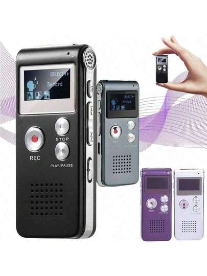 Mini digital röstinspelare, lämplig för föreläsningsinspelning - Lämplig för studenter, lärare, journalister | Kräver adapter för att ansluta till smartphone