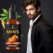 SUMIFANG 30毫升人参按摩油，滋养肌肤，呵护敏感肌肤，男士健康海绵身体保湿霜，改善肤质，男士强韧油，身体油，令肌肤更浓密强韧，非洲天然草本配方，快速有效 - 人參2 - 查看 1