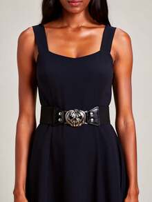 1件朋克风女式腰带，宽腰带配合金扣，弹性腰带 – 哥特式服装配饰 - 彩色 - 查看 1