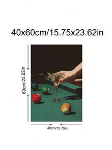 1 pieza Póster de arte de bar de buceo vintage con martini, pintura al óleo retro de billar y cóctel, impresión de bola 8 afortunada, impresión surrealista de martini expreso y ajedrez, decoración de pared elegante y oscura de bar, el regalo ideal para amigos, impresión de arte para dormitorio, decoración de sala de estar, decoración de oficina, decoración de baño, arte de pared, decoración de pared, decoración del hogar, decoración de habitación, arte de pared en lienzo, pósteres, arte de pared con marco, marco opcional - Multicolor - Ver 18