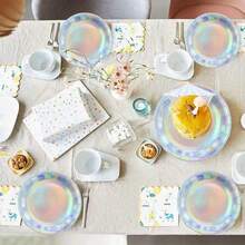 100/50/30/20/10pcs 7inch/9inch Disposable Plates, Thick Paper Plates, Leak-Proof, 3-Second Cleanup, Party/Camping/Household, Reusable, Cake Plates, Birthday Party, Graduation, Christmas, Thanksgiving, Halloween Tableware - Silver - View 10