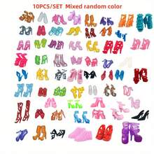 30厘米/11.8英寸娃娃时尚套装：多色高跟凉鞋套装（10双/20双/30双/50双），含娃娃配件，时尚鞋履，高品质女孩礼物，玩具 - 彩色 - 查看 13