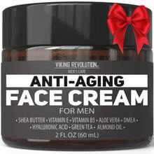 Viking Revolution Mens Anti Aging Face Cream - Mens Face Moisturizer For Men With Hyaluronic Acid, Aloe Vera, Vitamin E - Wrinkle Cream For Men With Vitamin B5, Green Tea (2 Fl Oz) - ColorA - 查看 1