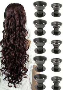 10/20pcs No Heat Hair Curlers, Silicone Bell-Shaped Hair Curlers, Easy To Curl All Hair Types, Women Home Hair Styling Accessories, Damage-Free, Easy To Use - Multicolor - View 5