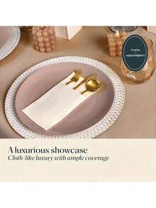 100pcs White Linen Texture Disposable Paper Napkins With Built-In Cutlery Pockets - Super Absorbent, Suitable For Weddings, Parties, Christmas Decorations, Christmas Napkins, Christmas Table Decor, Elegant Table Settings For Holidays And Special Events, Party Utensils, Refined Table Decor, Cutlery Pocket Design - White - View 7