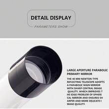 Astronomical Telescope For Students And Adults With 2 Eyepieces (H12.5 Mm And H20 Mm) | High-Definition Deep-Sky Observation For Beginners | White Portable Telescope For Observing The Moon, Planets, And The Sky