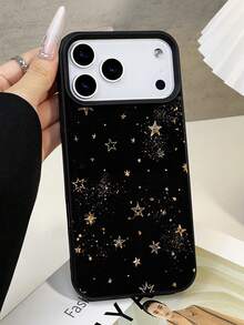 Funda de teléfono de cuero con patrón de estrella y luna, resistente al agua, a prueba de caídas y antideslizante, compatible con Apple y otros teléfonos, versión internacional, no la versión nacional - Multicolor - Ver 5