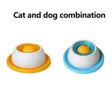 Cuenco para lamer perros y gatos con función de alimentación lenta, alivio de ansiedad, suministros interactivos para dispensar comida para el entrenamiento de cachorros y gatitos - Gris para gato - Ver 2