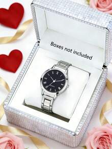 2pcs Girls' Fashionable Business Luxury Casual Roman Scale Quartz Watches, Paired With Jewelry Bracelets, Suitable As A Birthday/Holiday Gift For Girls, Suitable For Students, Very Suitable For Daily Life Such As School, Parties, And Travel. Graduation Season, Ramadan, Valentine's Day, The Perfect Gift For Girls - Multicolor - View 4