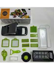 16 In 1 Vegetable Chopper, Professional Onion Chopper, Multifunctional Food Chopper, Kitchen Vegetable Slicer Dicer, Vegetable Chopper With 8 Blades, Carrot Chopper With Container,Thanksgiving Gift,Kitchen Accessories - Multicolor - View 10