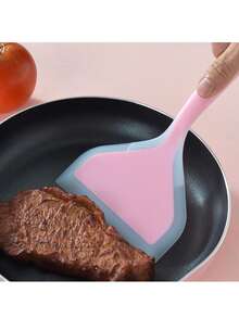 1个半透明宽口硅胶铲，玉形铲，耐高温不粘锅，多用途 - 煎饼、炒菜、煎蛋，厨房小工具 - 彩色 - 查看 4