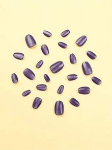 24Pcs Neutral Short Square Shape Nail Nails White Solid Nail Press On Nails Acrylic Nails Fake Nails Manicure Set Includes 1Sheet Adhesive Tabs And 1Pc Mini File Perfect For Everyday Wear Nail Supplies Nails - Nhiều màu - Xem 2