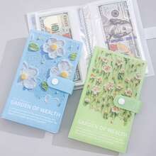 1pc Wealth Garden Coin Collection Book, (PVC Cover + PP Inner Pages), Double-Sided 50 Sheets, Can Store 100 Coins - Multicolor - View 5