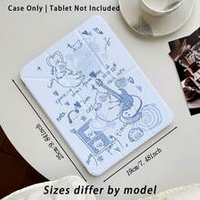 Acrylic Crystal Tablet Protective Case With Stand, Featuring Bear, Music Festival, Guitar Patterns, Compatible With Huawei Matepad SE 11/Matepad 11/Matepad Pro 11in, 12.2in/Matepad Air 12in, Honor Pad 8/9/10, Honor GT 11.5inch/X7/X8A/X9/X8Pro/X9Pro/V9/V8 Pro, Apple 10th Generation/ 11 2025 (A16), A9/A9+/A11/S11/S10 FE+ And Other Popular Models - Multicolor - View 3