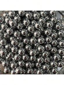 50颗优质无瑕疵6毫米弹弓钢珠，实心不锈钢圆形轴承球，适用于弹弓 - 銀色 - 查看 11