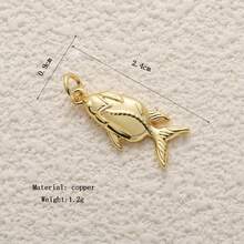 1件铜质创意新款时尚海星贝壳吊坠，多功能DIY手链、项链、背包链、手机链，手工饰品 - 彩色 - 查看 17