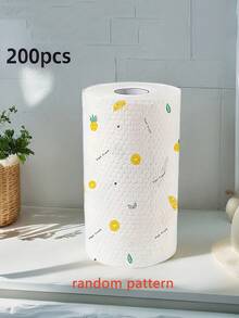 Reusable Kitchen Paper Towels, Disposable Cleaning Wipes, Highly Absorbent, Non-Stick Oil, Roll-Up, Random Patterns, Suitable For Kitchen, Car, Living Room, Bathroom, Bedroom And Other Occasions, Essential Kitchen Cleaning Item And Decorative Kitchen Accessory - Multicolor - View 15