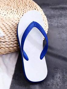 Klassiska gummiflip-flops för män, slitstarka, halkfria, fritids- och strandkläder - Blå - Visa 4