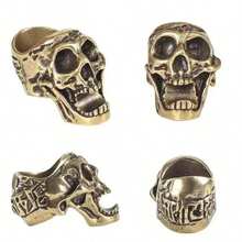 1pc Skull Finger Ring Holder, Personalized Ring Stand Men, Portable Clip, Accessories, Fashion Holder Ring, Silicone Mouthpiece Ring, Suitable Traditional Accessories - Multicolor - View 3